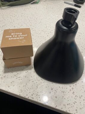 Canopy matte black shower filter